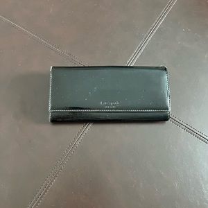 Black patent leather wallet